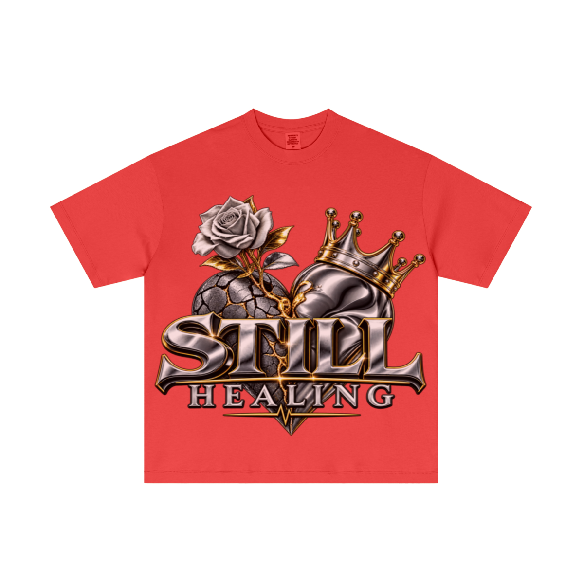 180GSM Men's Low-Shrink Lightweight Cotton T-Shirt Red